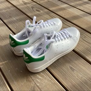 Adidas Stan Smith Sneakers White Green Size 8.5